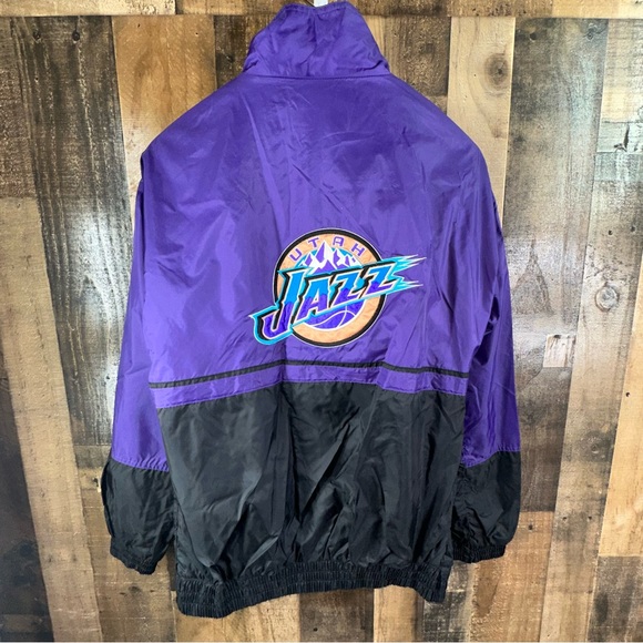 Vintage 1990 90’s Utah Jazz Men’s Windbreaker Jacket NBA Large Lightweight Mint. - Picture 2 of 12